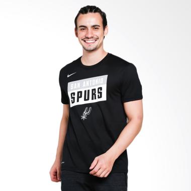 NIKE Men Basketball San Antonio Spurs Dry Tee Essentials Stck T-shirt Olahraga Pria [TM AA2482-010]