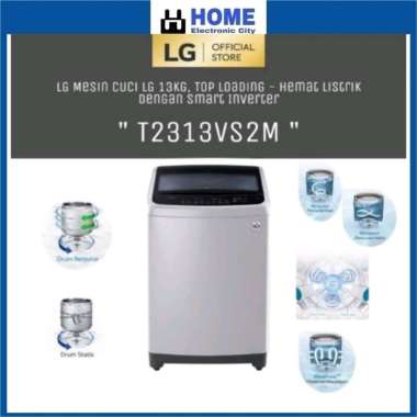 LG T2313VS2M Mesin Cuci Top Loading Silver