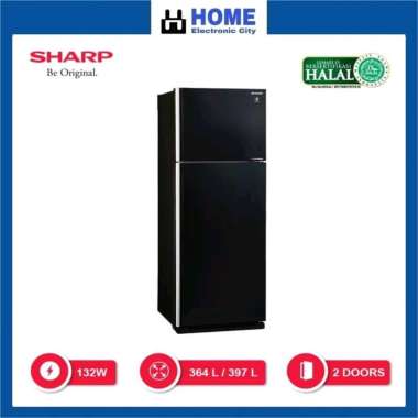SHARP SJ-IG571PG-BK Kulkas 2 Pintu Garansi Resmi Hitam