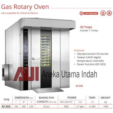 GETRA XZ-32Q Gas Rotary Oven / Oven Gas Sistem Putar / Oven Roti Kue