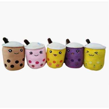 J&J Boneka Boba Milk, Bantal Boba Milk Ukuran Jumbo Strawberry