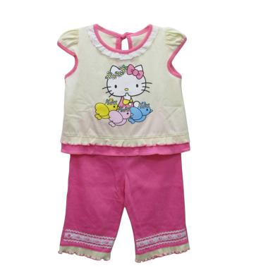STB Kids Motif HK Cream Baju Anak Perempuan - Pink