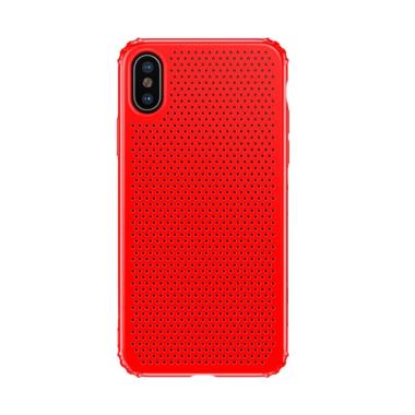 Baseus Small Hole Casing for Apple iPhone X 5.8 Inch - Merah