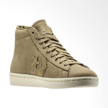 Converse Men's Pro Leather 76 Mid Vintage Sepatu Pria - Khaki [155648C]