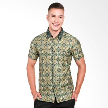 Batik Waskito Slim Fit Kemeja Batik Pria - Blue