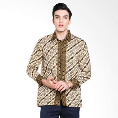 Batik Adikusuma Parang Centung Kemeja Batik Pria - Hitam [422176097]