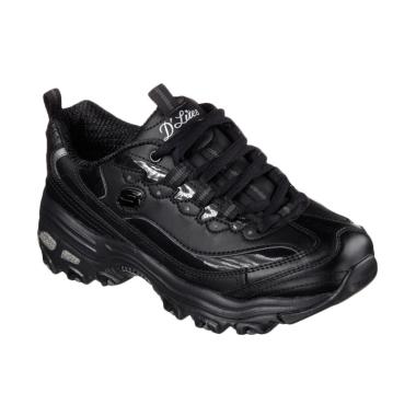 Skechers D'Lites Fresh Start Women Sepatu Olahraga Wanita - Black [11931BBK]