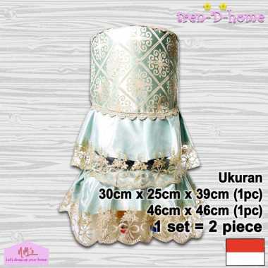 Tren-D-home - Sarung cover galon air minum mineral tutup dispenser jacquard motif bunga shabbychic b