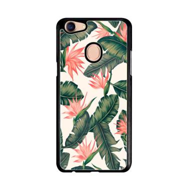 Acc Hp Acc Hp Pink Aqua Floral Leaves E1469 Custom Casing for Oppo F5