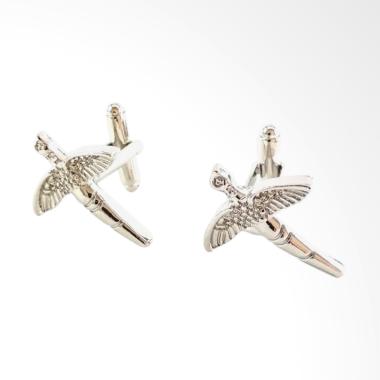 Houseofcuff French Cuff Dragonfly Cufflinks Manset Kancing Kemeja - Silver Silver
