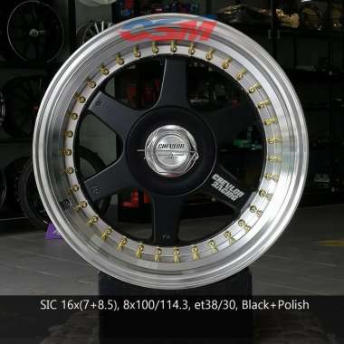 Chevlon Racing SIC R16x(7+8,5) ET38/30 Black+Polish