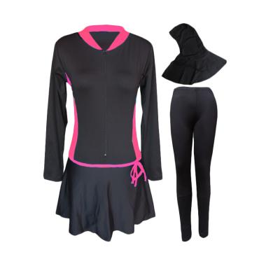 Rainy Collections Baju Renang Muslim Dewasa - Polos Lis Pink