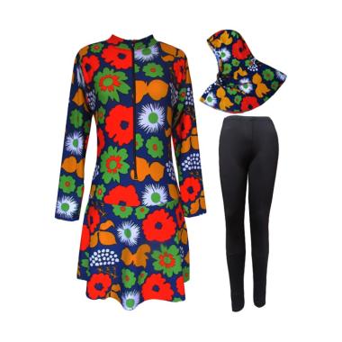 Rainy Collections Motif Bunga Baju Renang Muslim Dewasa