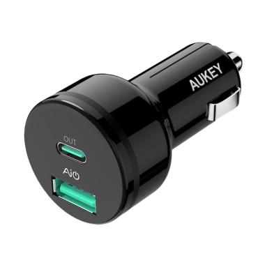 AUKEY CC-Y7 USB-C Car Charger with Power Delivery 2.0 - Hitam