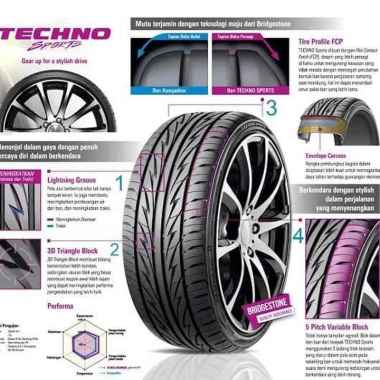 Bridgestone Ban 195-50R16 195-50-16 R16 R 16 techno sport