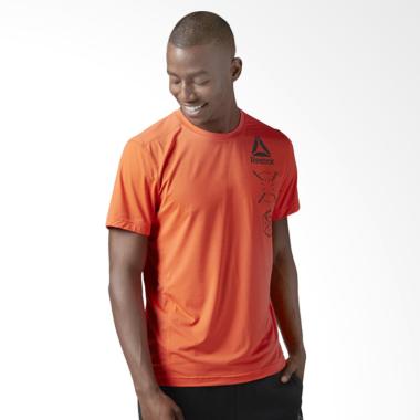 Reebok Activchill Graphic Men Top Pakaian Olahraga Pria - Nude Orange [BK3968]