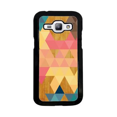 Acc Hp Geometric Triangles On Wood ... asing for Samsung J1 2015