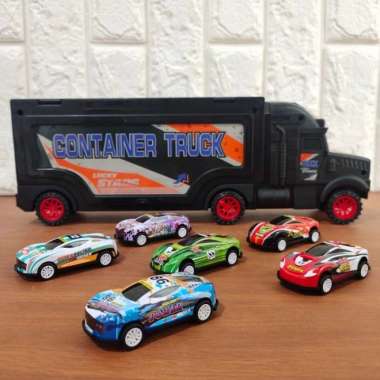 Mainan Truk Kontainer Angkut Diecast Mobil - Truck Box Miniatur Anak