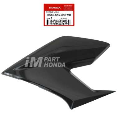 AHM 50265-K15-920FMB Shroud L Sayap Kupingan Tangki Kiri CB 150 R LED 2015 - 2017 Hitam Glossy