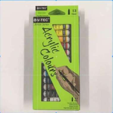 Cat Akrilik 12 Warna VTEC VT-612 / acrylic / v-tec / cat acrylic vtec 12 colours