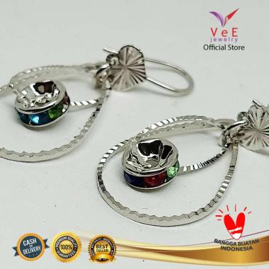 Anting Titanium Wanita Model 3 - Vee Anting Gantung