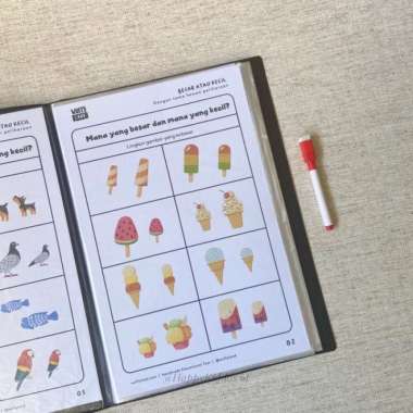 Mainan Edukasi Anak Worksheet Wipe and Clean (Aktivitas anak PAUD)