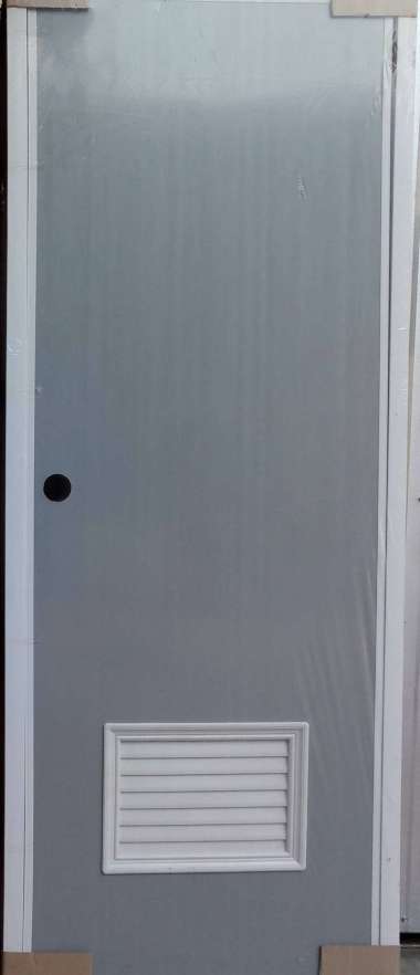 Pintu Kamar Tidur Utama PVC Jumbo Handle Kunci Stainless Engkol Grey Silver