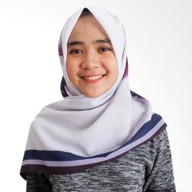 Tiffany Kenanga Printing Ethnic Feather Katun Voal Hijab Segiempat