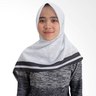 Tiffany Kenanga Printing Bamboo Leaves Katun Voal Hijab Segiempat