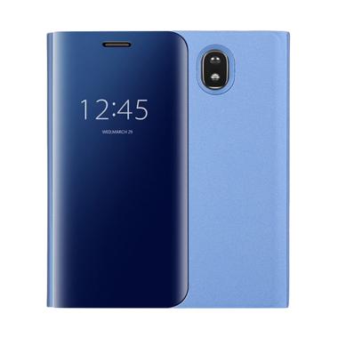 OEM Clear View Standing Flip Cover Casing for Samsung Galaxy J5 Pro Biru .