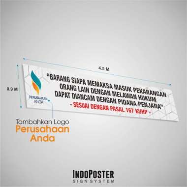 Spanduk Dilarang Masuk Pekarangan Orang Lain Tanpa Izin Pasal 167 KUHP