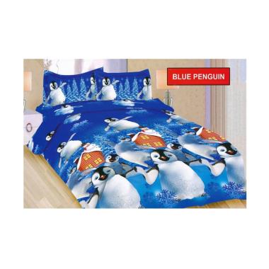 Bonita Tipe Blue Pinguin Set Sprei