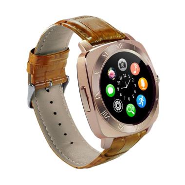 Xwatch DZ10 Smartwatch for Android dan IOS - Gold Brown