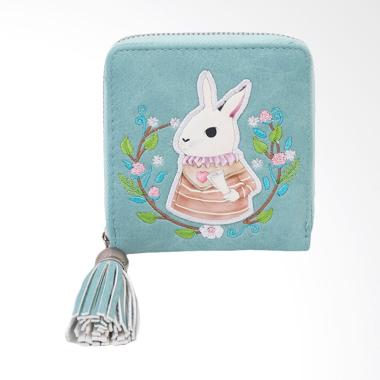 Lansdeal Small Mini Wallet Leather Dompet Wanita - Blue