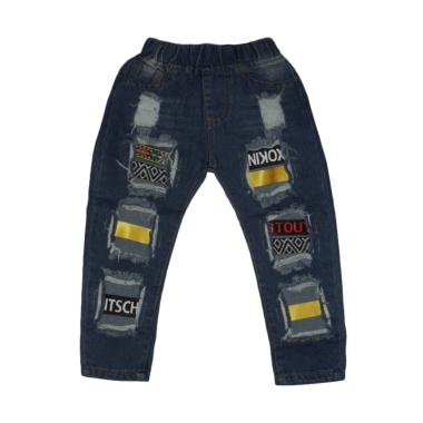 VERINA BABY Korean Style Ripped Celana Anak Perempuan - Blue Jeans
