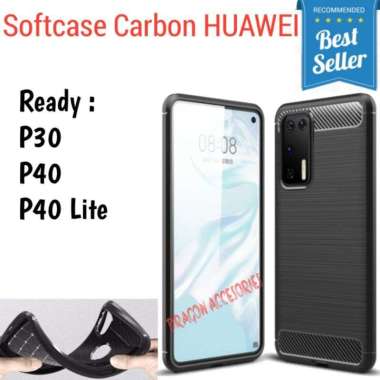 Softcase P30 P40 Lite Huawei Silikon Slim Fit Carbon Fiber Case Casing Shockproof Silicone Cover P40
