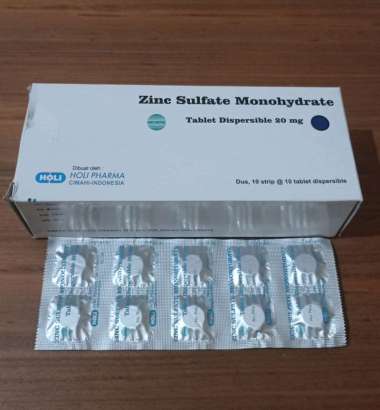 Zinc sulfate monohydrate box 100 tablet