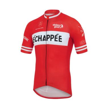 Stolen Goat Men���s Limited Edition Echappee Red Cycling Jersey Pakaian Sepeda Pria - Red