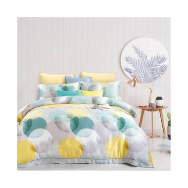 Melia Bedsheet S-0269 Sutra Organik Set Sprei - Grey Yellow