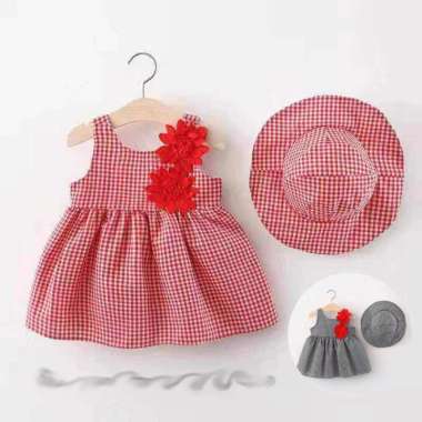 ASCA - DRESS TOPI CANTIK BERMOTIF ANAK PEREMPUAN LUCU IMPORT 10
