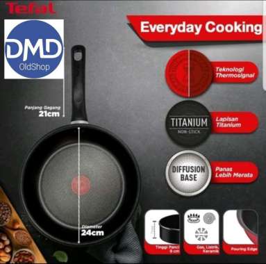 Tefal Everday Cooking Frypan 24cm Teflon Wajan Penggorengan Original