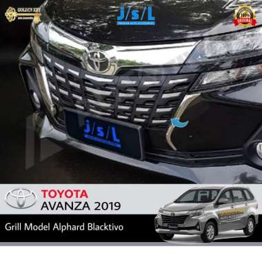 JSL Grill Avanza 2019 Front Grille Model Alphard Balck Doff List Chrome