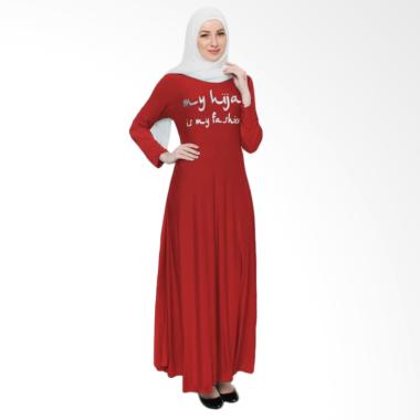 Okechuku Tangan Panjang My Hijab Fashion Maxi Dress Gamis - Merah