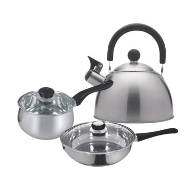 Home-Klik Master Home Stainless Ste ... Teko Set Peralatan Masak