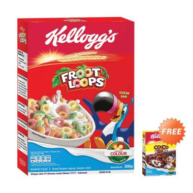 KELLOGG'S Froot Loops Sereal [300 g] + Free Coco Loops Sereal [170 g]