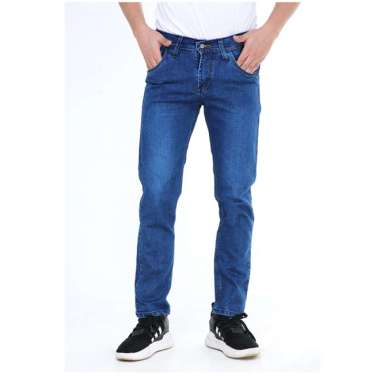 Hamlin Locko Celana Panjang Denim Pria Style Casual Long Pants Material Jeans ORIGINAL 38 Blue