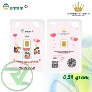 MICRO GOLD ANTAM HARTADINATA ABADI ANNIVERSARY 2 LOGAM MULIA [0,25 G]