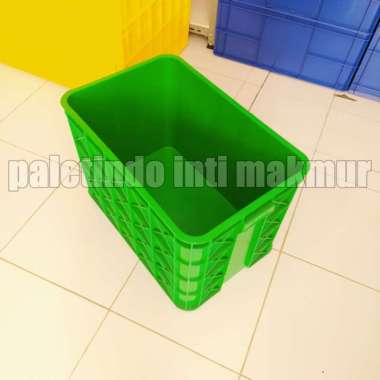 Keranjang Plastik Solid Tebal/ Bak Kolam Ikan Tipe 3329 Ukuran 60 x 40 x 40 Cm