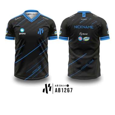 Kaos Jersey Esport RRQ 2020 BLUE LINE Free Custom Nickname dan Logo AB1267 M