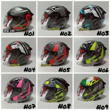 Helm Kyt Galaxy Double Visor - Harga 